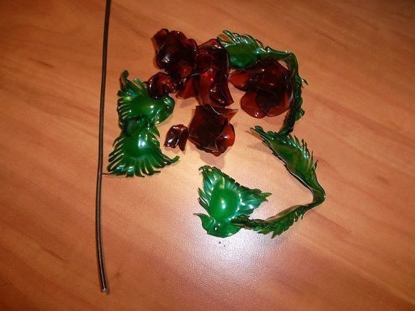 Как сделать розу из пластиковых бутылок