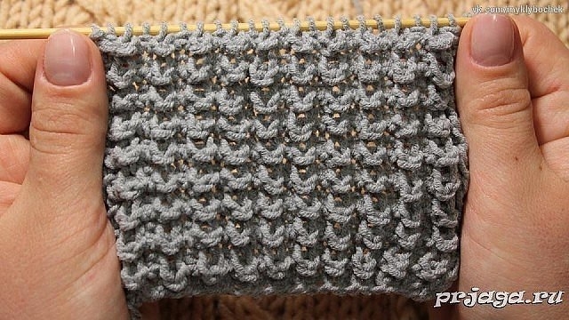 Узор Кукурузка спицами