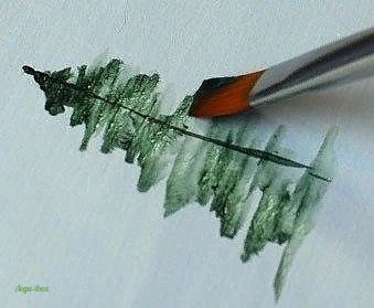 Рисуем с ребенком восхитительные елочки