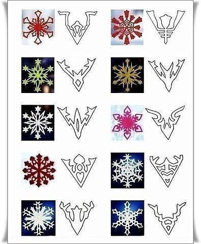 Вырезаем красивые снежинки, к зимним праздникам.