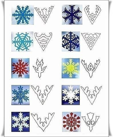 Вырезаем красивые снежинки, к зимним праздникам.