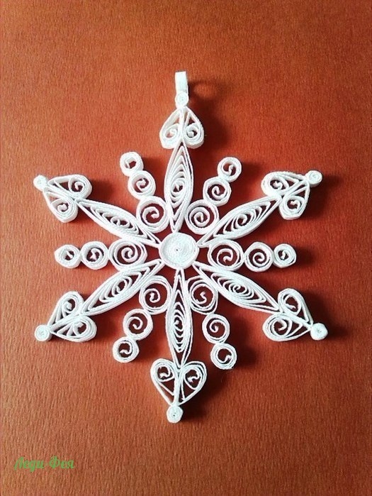 Очарование снежинок в технике квиллинг