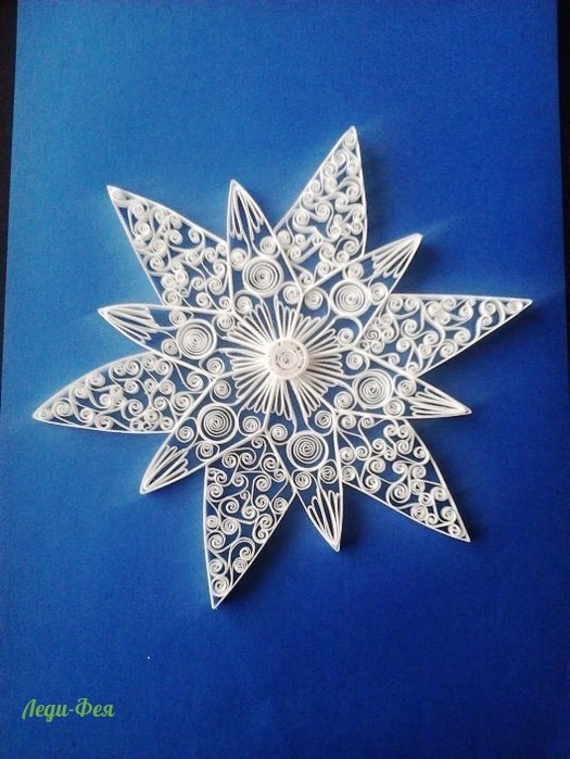 Очарование снежинок в технике квиллинг