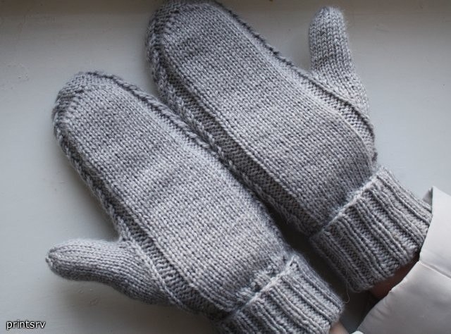 Красивые варежки спицами. Схема узора с условными обозначениями