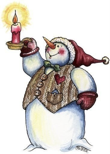 Забавные снеговички. Картинки для творчества.