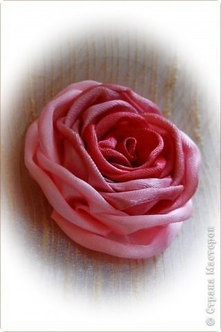 МК Роза трехцветка. Цветы из ленты.