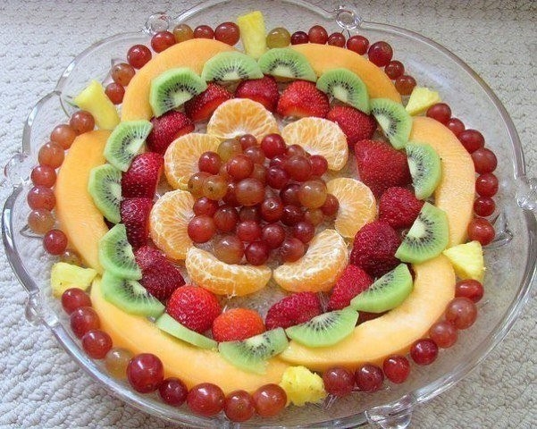 Красивые фруктовые тарелки