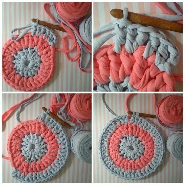 Коврик крючком из трикотажа. Мастер-класс