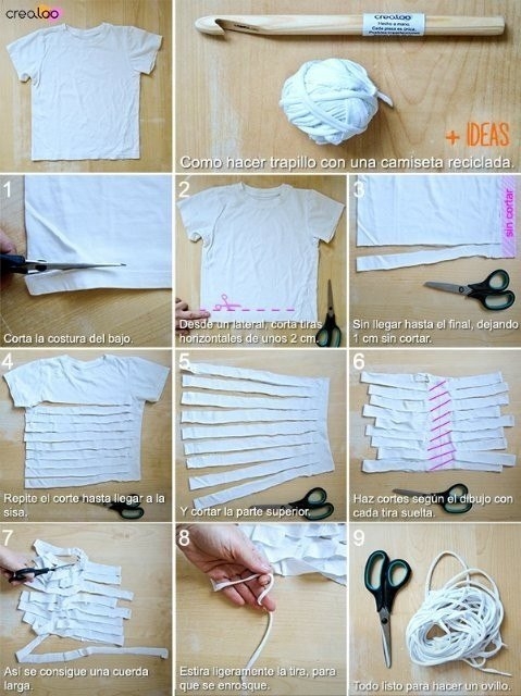 Коврик крючком из трикотажа. Мастер-класс