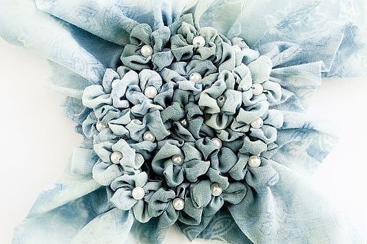 Шьем гортензию из ткани