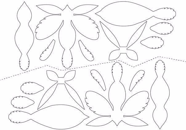 Восхитительные птички из бумаги + шаблон