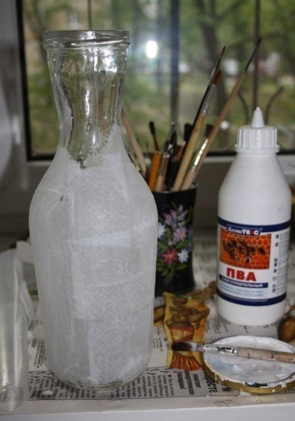 Превращаем пустую бутылку в вазу