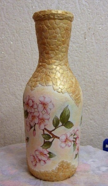 Превращаем пустую бутылку в вазу