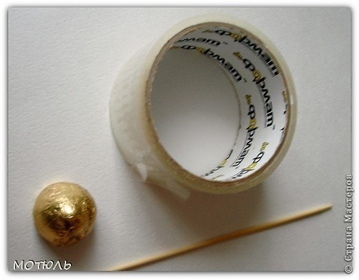 Несложный букет из конфет