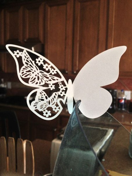 Карточки на бокалы Бабочки