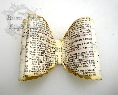 Бант из бумаги на открытку