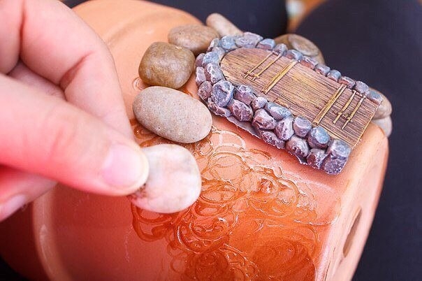 Декор цветочного горшка Декор цветочного горшка