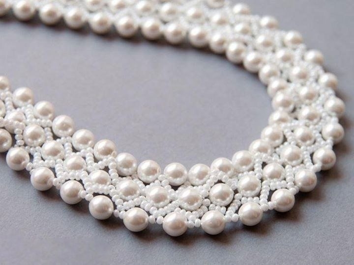 Схема строгого ажурного колье.