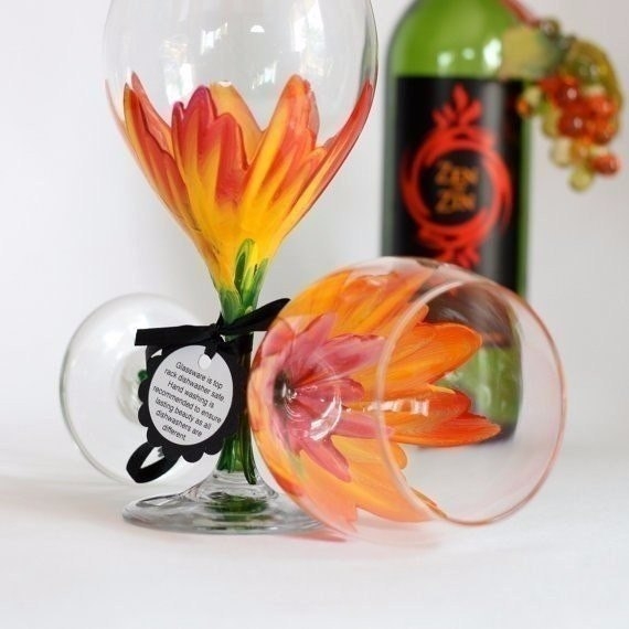 Расписные бокалы. Идеи