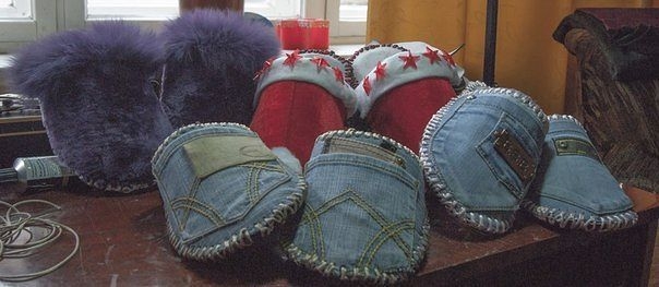 Выкройки тапочек.