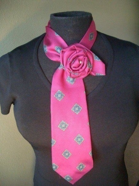 Креативные идеи из мужских галстуков