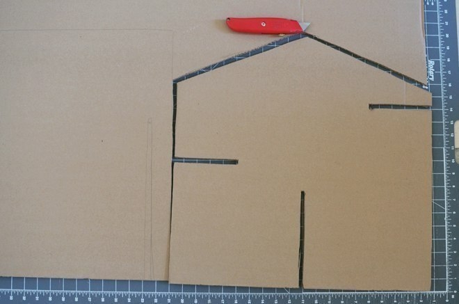 Игрушечный домик из картона своими руками