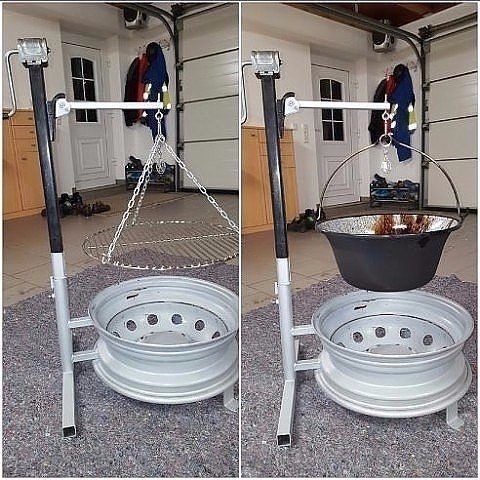 Мангал из автомобильных дисков