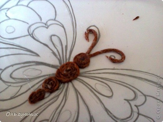 Интерьерная бабочка - шпагатная филигрань