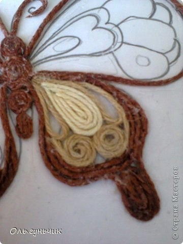 Интерьерная бабочка - шпагатная филигрань