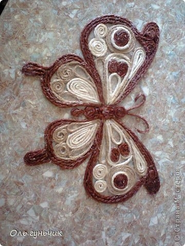 Интерьерная бабочка - шпагатная филигрань