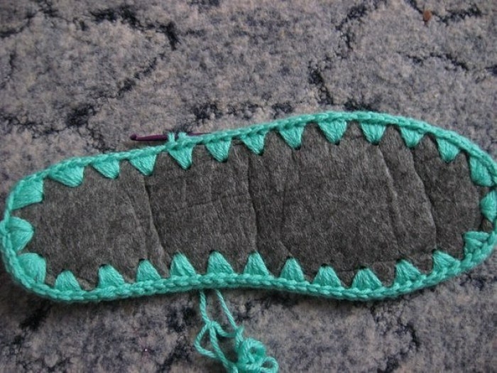 Тапочки с войлочной подошвой, МК Тапочки с войлочной подошвой, МК