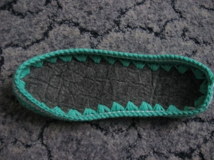 Тапочки с войлочной подошвой, МК Тапочки с войлочной подошвой, МК