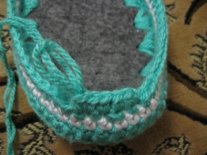 Тапочки с войлочной подошвой, МК Тапочки с войлочной подошвой, МК