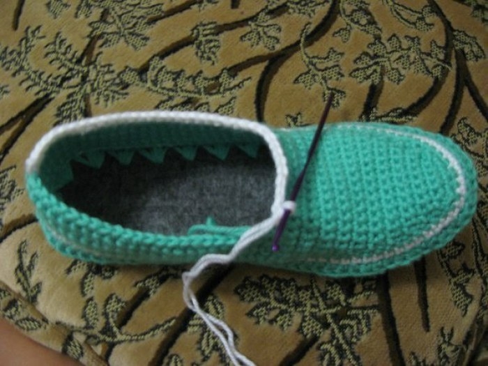 Тапочки с войлочной подошвой, МК Тапочки с войлочной подошвой, МК