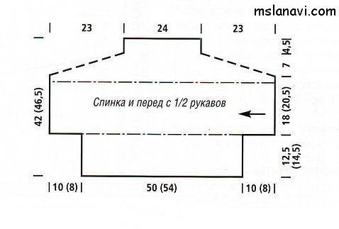 Оригинальный пуловер с широкими косами