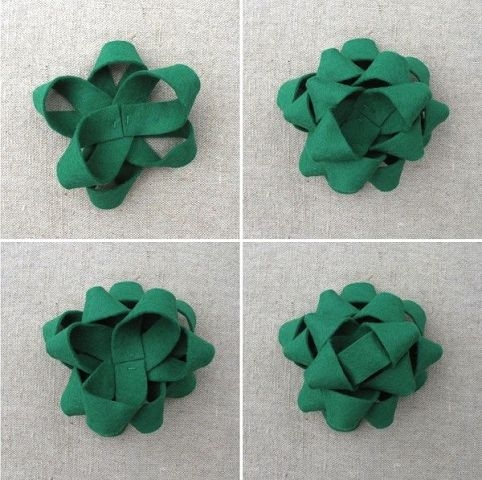 Объемный бант из фетра.