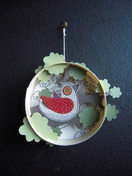 Декоративные объёмные панно из бумаги