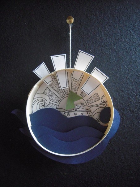 Декоративные объёмные панно из бумаги