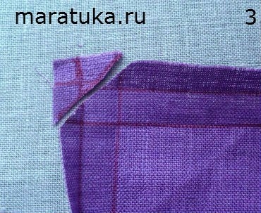 Обработка срезов ткани под прямым углом