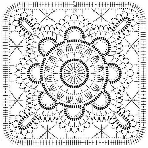 Бабушкин квадрат крючком