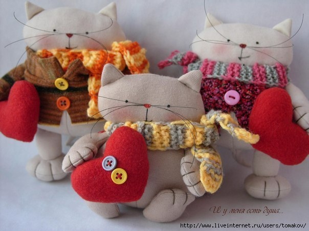 Чудные котики с выкройкой