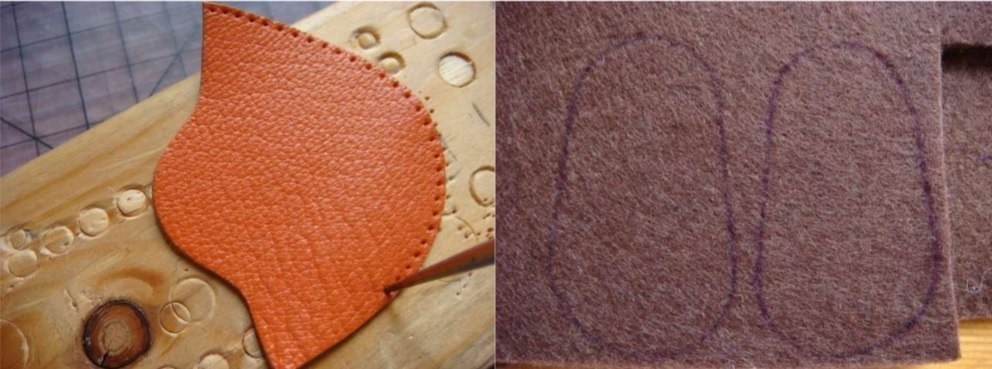 Ботиночки для куклы, выкройка и мастер-класс.