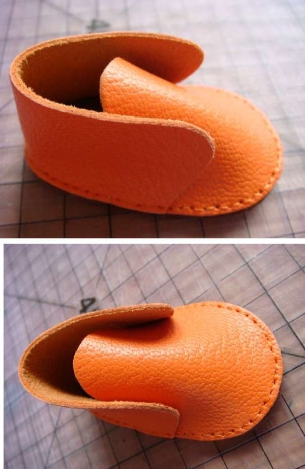 Ботиночки для куклы, выкройка и мастер-класс.