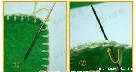 Петельные швы для фетра