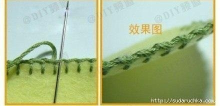 Петельные швы для фетра