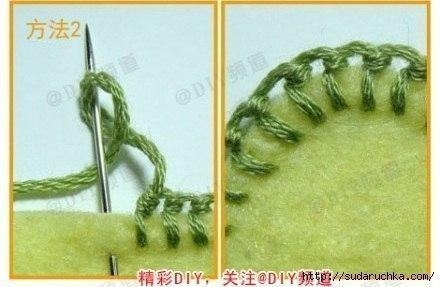 Петельные швы для фетра