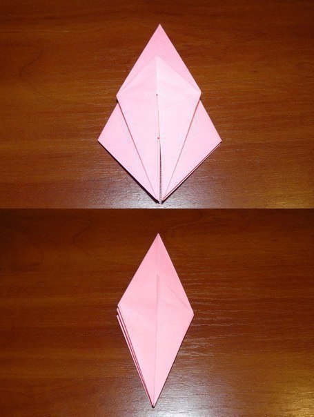 Корзина с лилиями. Оригами.