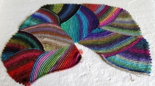 Красивый коврик звезда спицами