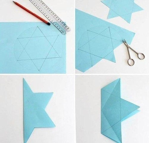 Объёмные звёзды для декора