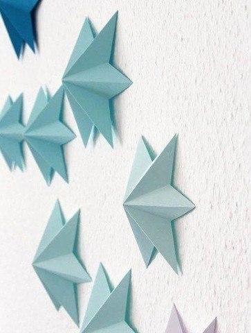 Объёмные звёзды для декора